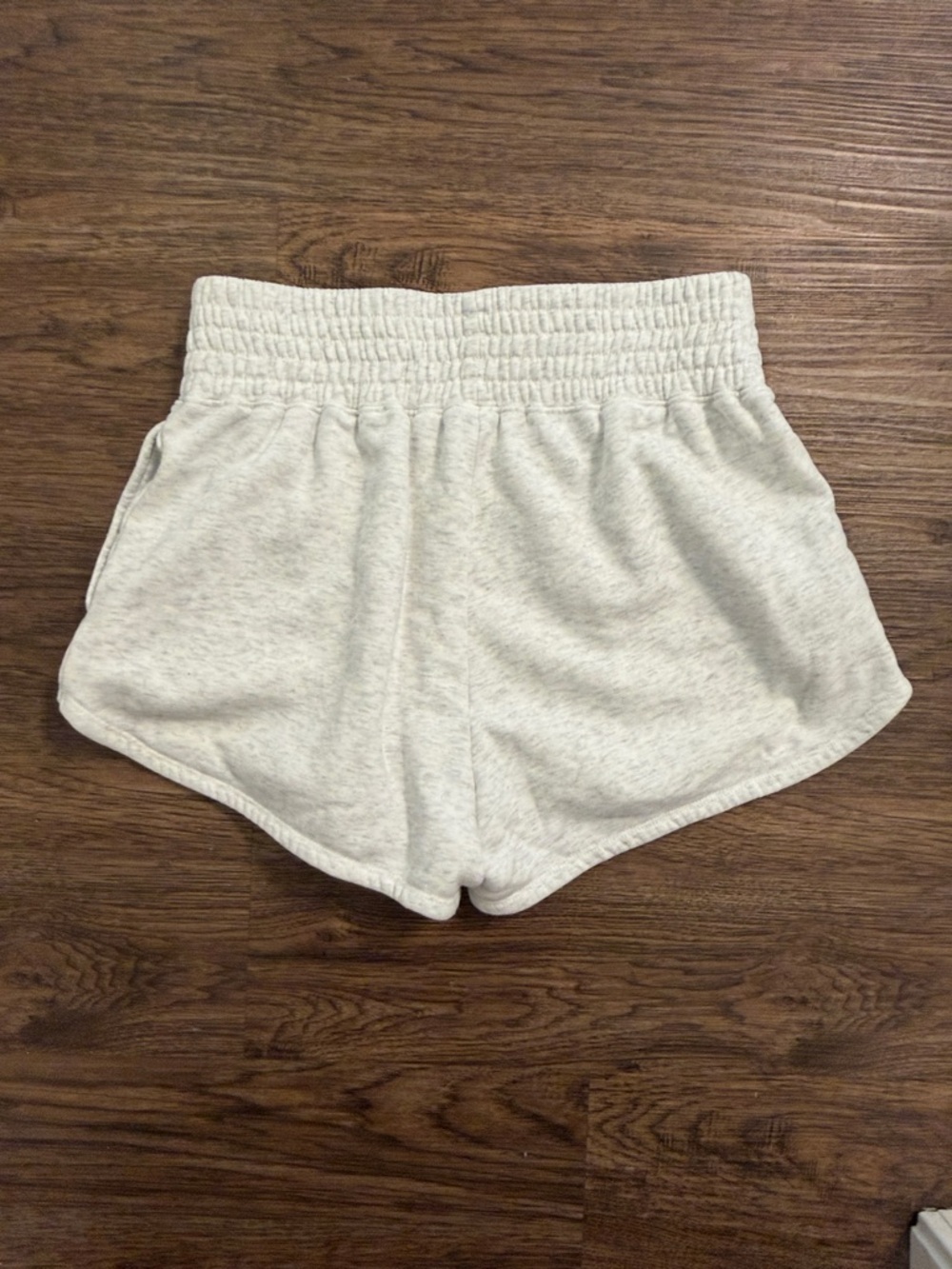 Fleo Heather Gray Smocked Waist Athletic Shorts - Picture 3 of 3